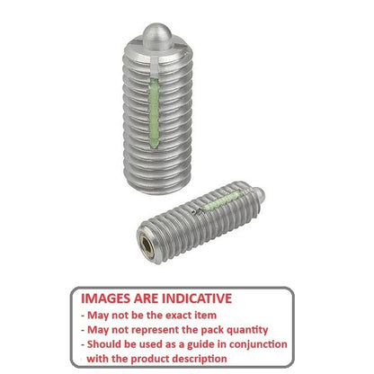 1082482 | PLBT-080M-160-S3LK-030 --- Ball Threaded Plungers - M8 (8x1.25mm) x 16 mm x 15 N