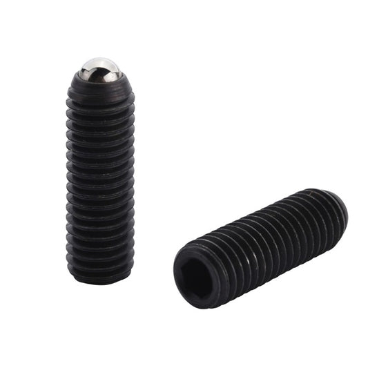 Ball Threaded Plungers - M5 - 5x0.8mm - 12 mm - 3 N Steel Body - Stainless Steel 303/304 Similar to A2, 18-8 HRB80