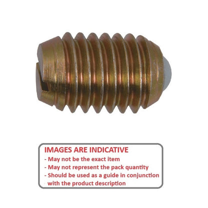 1071567 | PLBT-064C-135-CN-053 (Each) --- Ball Threaded Plungers - 1/4-20 UNC - 6.35mm - 13.5 mm - 17.8 N - Steel Body with Nylon Ball Plunger