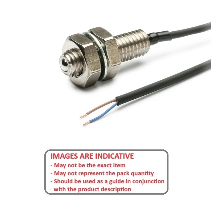 1081915 | PLBT-080M-230-LC-016 (Each) --- Ball Threaded Plungers - M8 - 8x1.25mm - 30 mm - 8 N With Limit Switch - Steel Nickel Plated Plunger