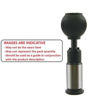 1124152 | PLI-P-120-320-23-L-BG (Each) --- Indexing Precision Plungers - 20x35 mm - 2.2 N Ball Grip - Steel Plunger