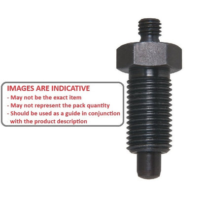 1087781 | PLIT-050-095F-00-SH-C (Each) --- Indexing Plungers - 3/8-24 UNF - 9.53mm - 17 mm - 0.7 N Non Locking - Steel Plunger