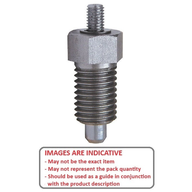 Piston d'indexation 3/8-16 UNC x 37,1 mm – Acier inoxydable non verrouillable de qualité 303 – Indexation – MBA (lot de 1)