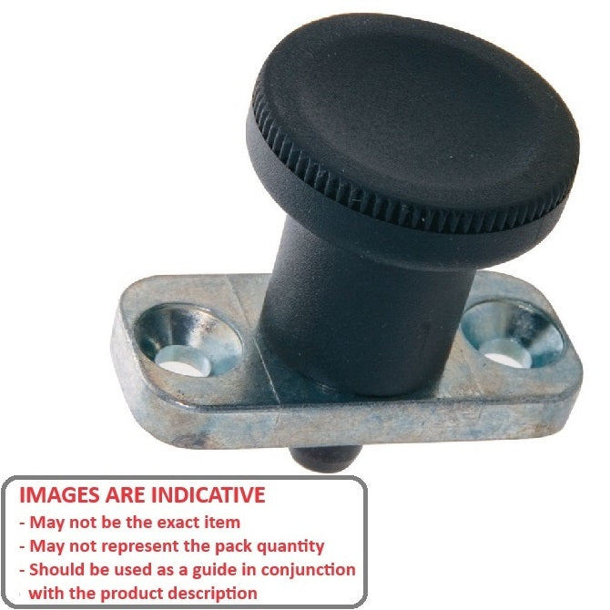 1098966 | PLI-M-080-120-31-LM-C (Each) --- Indexing with Plate Plungers - 12x44 mm - 1.6 N Locking - Steel Plunger
