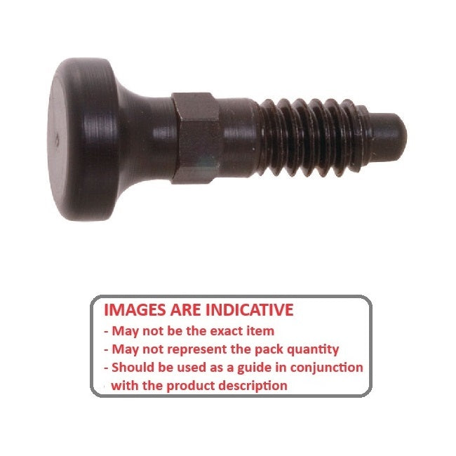 1102256 | PLST-127C-254-HC-008 (Each) --- Spring Plungers - 1/2-13 UNC - 12.7mm - 25.4 mm - 2.2 N Acetal Handle - Steel Plunger