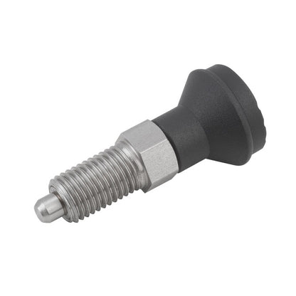 1099173 | PLIT-060-120-150-52-KP-S3 (Each) --- Indexing Pull Knob Plungers - M12x1.5 - Fine - 51.7 mm - 0.6 N Stainless and Plastic - Stainless Steel 303 Similar to A2, 304, 18-8 Plunger