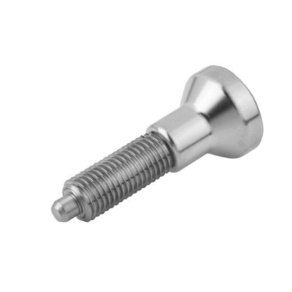 1092437 | PLIT-050-100-100-50-KPU-S3F (Each) --- Indexing Pull Knob Plungers - M10x1 - Extra Fine - 50 mm - 2.3 N No Collar - Stainless Steel 303 Similar to A2, 304, 18-8 Plunger