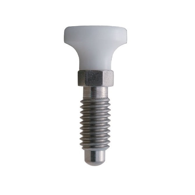 Spring Plungers - M12 - 12x1.75mm - 25 mm - 2.5 N Acetal Handle - Stainless Steel with Acetal