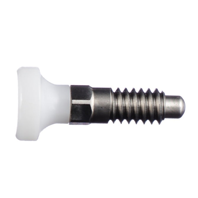 1071545 | PLST-064C-127-HS-002 (Each) --- Spring Plungers - 1/4-20 UNC - 6.35mm - 12.7 mm - 0.5 N Acetal Handle - Stainless Steel with Acetal Plunger