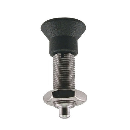 Indexing Pull Knob Plungers - M24 Fine - 24x2mm - 96 mm - 9.1 N No Collar - Stainless Steel 303 Similar to A2, 304, 18-8 