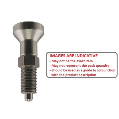 1099223 | PLIT-060-120-150-59-KP-S3F (Each) --- Indexing Pull Knob Plungers - M12x1.5 - Fine - 59 mm - 2.7 N - Stainless Steel 303 Similar to A2, 304, 18-8 Plunger