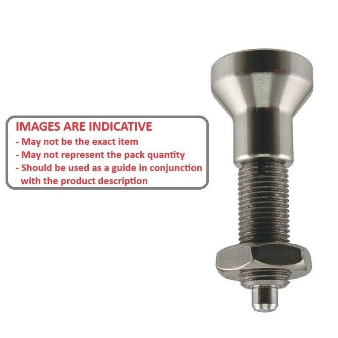 1114713 | PLIT-080-160-150-77-KPUN-S3F (Each) --- Indexing Pull Knob Plungers - M16 Extra Fine - 16x1.5mm - 77 mm - 6.8 N No Collar - Stainless Steel 303 Similar to A2, 304, 18-8 Plunger
