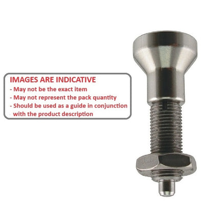1114713 | PLIT-080-160-150-77-KPUN-S3F (Each) --- Indexing Pull Knob Plungers - M16 Extra Fine - 16x1.5mm - 77 mm - 6.8 N No Collar - Stainless Steel 303 Similar to A2, 304, 18-8 Plunger