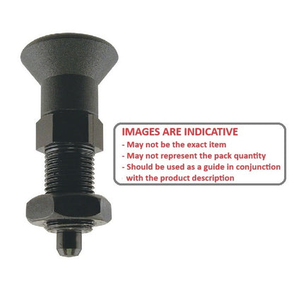 1115349 | PLIT-080-160-150-68-KPN-C (Each) --- Indexing Pull Knob Plungers - M16 Extra Fine - 16x1.5mm - 68 mm - 6.8 N - Steel Plunger