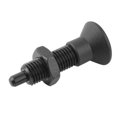 1092644 | PLIT-050-100-100-44-KPUN-C (Each) --- Indexing Pull Knob Plungers - M10x1 - Extra Fine - 43.5 mm - 2.3 N No Collar - Steel Plunger