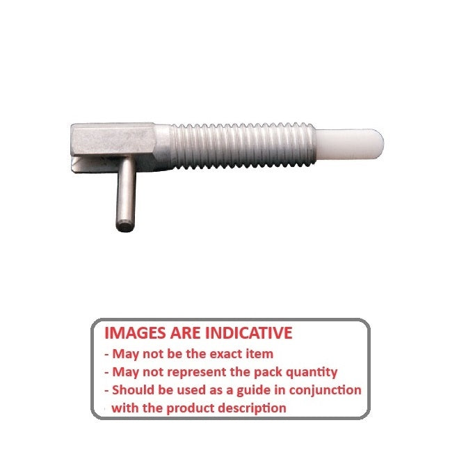 1086818 | PLST-095C-270-HLASL-017 (Each) --- Spring Plungers - 3/8-16 UNC - 9.53mm - 27 mm - 0.3 N L Handle - Stainless Steel Body with Acetal Plunger