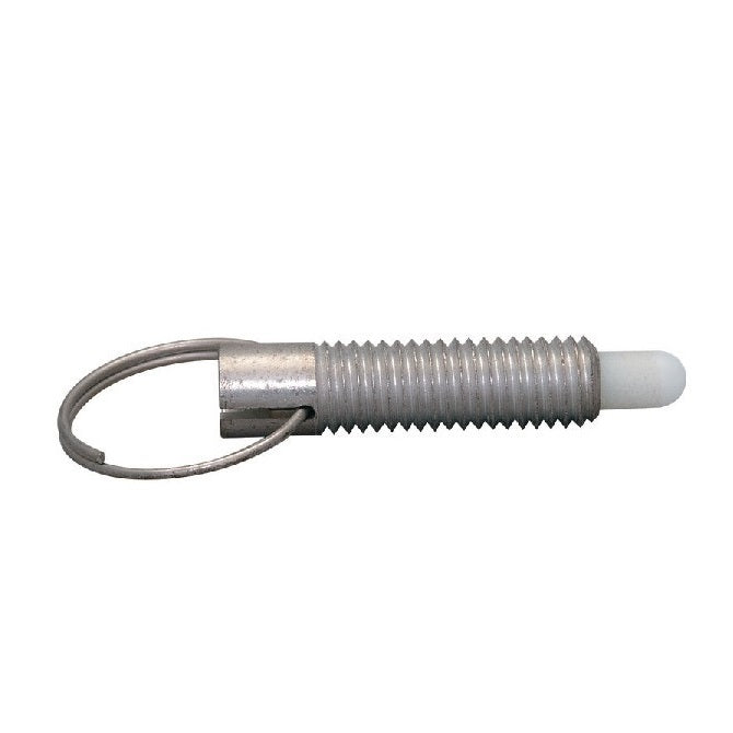 Spring Plungers - 3/8-16 UNC - 9.53mm - 31.8 mm - 8.9 N Pull Ring - Steel Body with Acetal