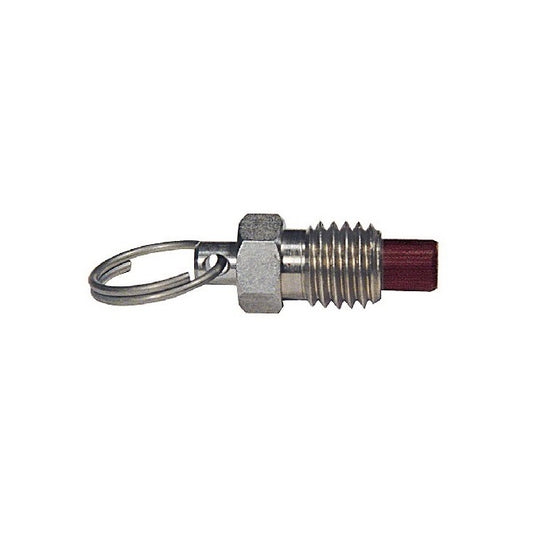 Spring Plungers - 3/8-16 UNC - 9.53mm - 7.9 mm - 3.3 N Ring Handle - Stainless Steel Body with Phenolic