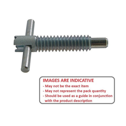 1121552 | PLST-160M-430-HTCL-022 (Each) --- Spring Plungers - M16 - 16x2mm - 43 mm - 11.1 N Tee Handle - Steel Plunger