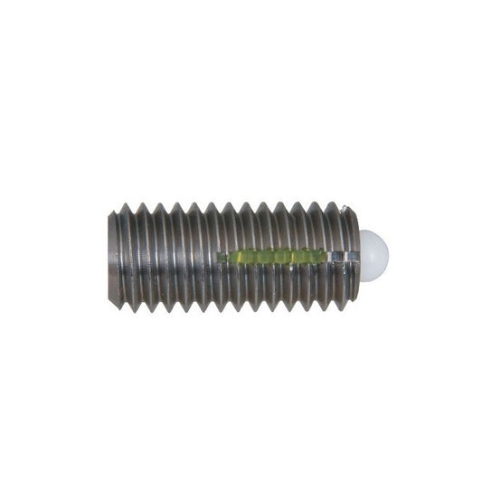 Spring Plungers - 5/8-11 UNC - 15.88mm - 38.1 mm - 15.6 N No Handle - Steel Body with Acetal Nose