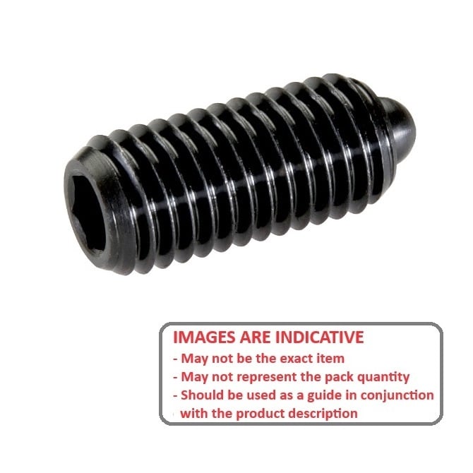 1068369 | PLBT-060M-140-C-013 --- Ball Threaded Plungers - M6 (6x1mm) x 14 mm x 5 N