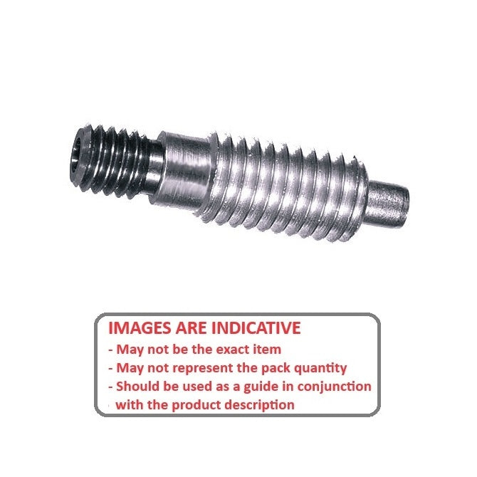 1098151 | PLST-120M-222-TAC-045 (PK-250) --- Spring Threaded Adapter Plungers - M12 - 12x1.75mm - 22.2 mm - 11 N Non Locking - Steel Plunger