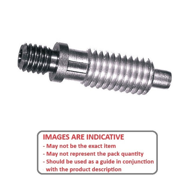 1086461 | PLST-095C-191-TACL-036 (Each) --- Spring Threaded Adapter Plungers - 3/8-16 UNC - 9.53mm - 19.1 mm - 6.7 N Locking - Steel Plunger