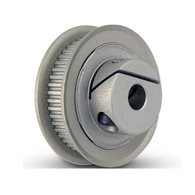 1112793 | P-030H-016-060FF-AL-E-050 (PK-100) --- Metric Timing Pulleys - 16 tooth - 6x5 mm 3mm Pitch - Aluminium Pulley