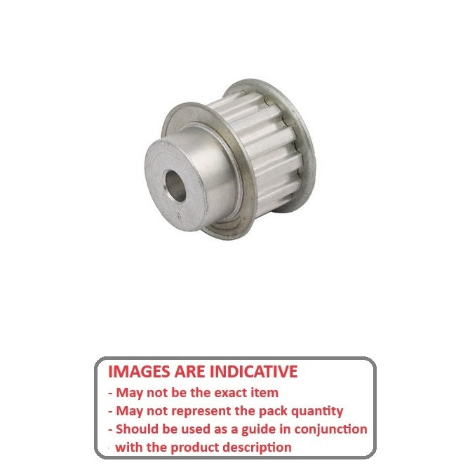 1123657 | P-100T-020-250FF-AL-N-080 (Each) --- Metric Timing Pulleys - 20 tooth - 26x8 mm 10mm Pitch - Aluminium Pulley