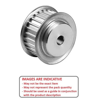 1127295 | P-050A-022-250FF-AL-N-060 (Each) --- Metric Timing Pulleys - 22 tooth - 25x6 mm 5mm Pitch - Aluminium Pulley