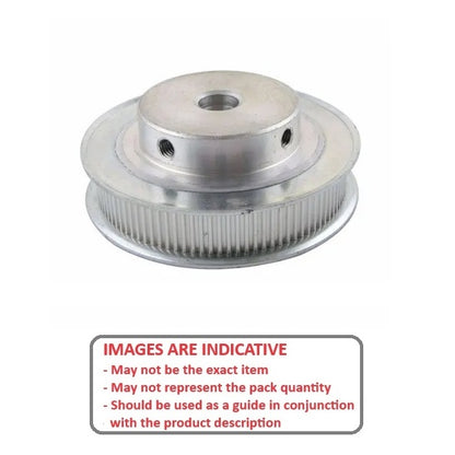 1137820 | P-XL-028-064FF-AL-G-080 (Each) --- Inch Timing Pulleys - 28 tooth - 6.4x8 mm 5.080mm Pitch XL - Aluminium Pulley