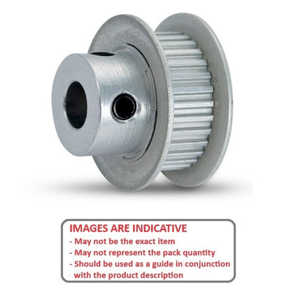 1116327 | P-020G-017-090FF-AL-G-048 (Each) --- Metric Timing Pulleys - 17 tooth - 9x4.763 mm 2mm Pitch - Aluminium Pulley