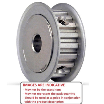 1144640 | P-XL-032-095FF-AL-GN-127 (Each) --- Inch Timing Pulleys - 32 tooth - 9.5x12.7 mm 5.080mm Pitch XL - Aluminium Pulley