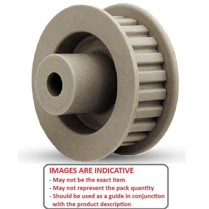 1094048 | P-050H-011-090FF-PP-N-040 (PK-4) --- Metric Timing Pulleys - 11 tooth - 9x4 mm 5mm Pitch - Plastic Pulley