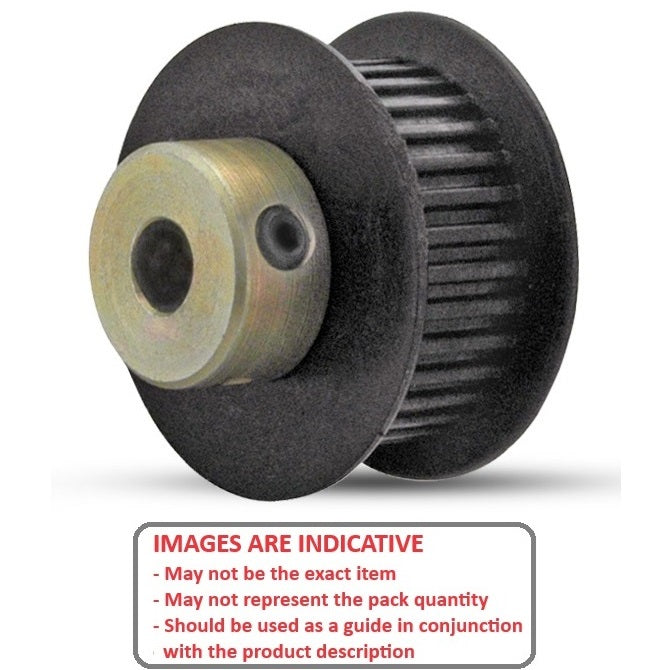 1184331 | P-020G-090-060FF-PP-GB-060 (PK-4) --- Metric Timing Pulleys - 90 tooth - 6x6 mm 2mm Pitch - Plastic Pulley