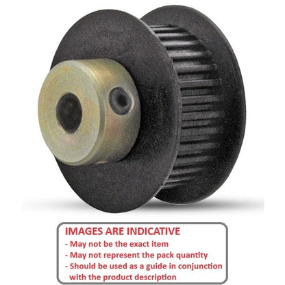 1184331 | P-020G-090-060FF-PP-GB-060 (PK-4) --- Metric Timing Pulleys - 90 tooth - 6x6 mm 2mm Pitch - Plastic Pulley