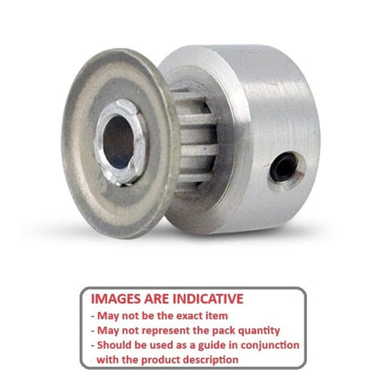 Poulie de distribution 11 dents x 7,9 de large - Alésage de 3,175 mm - Aluminium - Bride avec moyeu surélevé - Pas trapézoïdal de 2,073 mm (0,082 pouce) 40DP - MBA (Pack de 1)