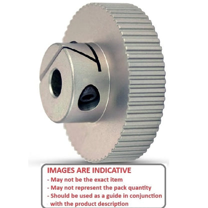 Poulie de distribution 72 dents x 6,4 de large - Alésage de 6,35 mm - Aluminium - EZ-Lock sans bride - Pas trapézoïdal MXL de 2,032 mm (0,08 pouce) - MBA (Pack de 1)