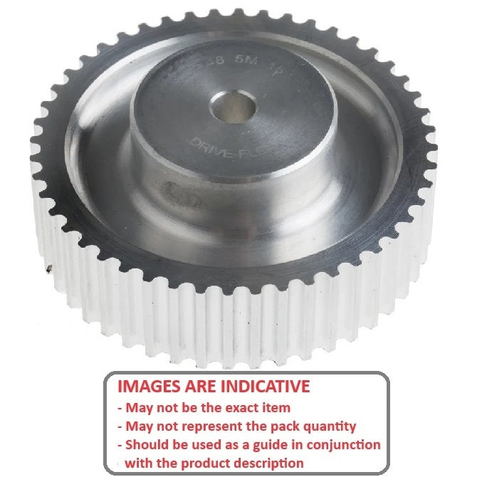 1160372 | P-100T-048-500P-AL-N-160 (Each) --- Metric Timing Pulleys - 48 tooth - 50x16 mm 10mm Pitch - Aluminium Pulley