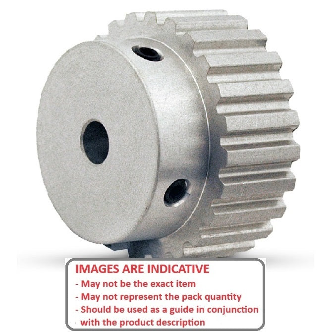 1160760 | P-030H-048-060P-AL-G-080 (Each) --- Metric Timing Pulleys - 48 tooth - 6x8 mm 3mm Pitch - Aluminium Pulley