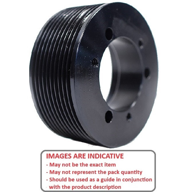 1163305 | PPV-J-051-QJA (Each) --- Poly V Pulleys - 50.8 mm - 6 - 51.56 J Section - Steel - Black Oxide Pulley