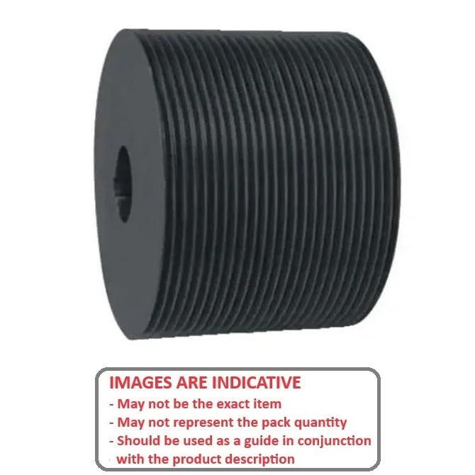 1181291 | PPV-J-080-QSH (Each) --- Poly V Pulleys - 80.01 mm - 16 - 80.77 J Section - Steel - Black Oxide Pulley