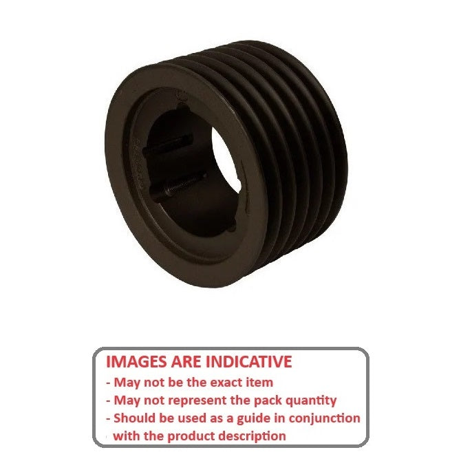 1181290 | PPV-J-080-QJA (Each) --- Poly V Pulleys - 80.01 mm - 6 - 80.77 J Section - Steel - Black Oxide Pulley