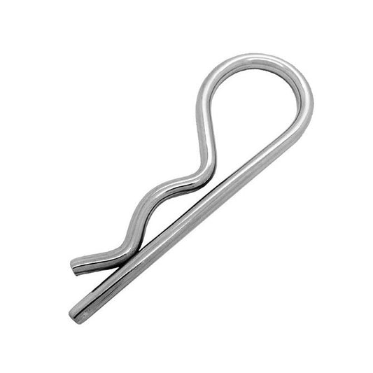 Clip R a spirale singola 1,6 x 26 mm in acciaio per molle zincato - MBA (confezione da 100)