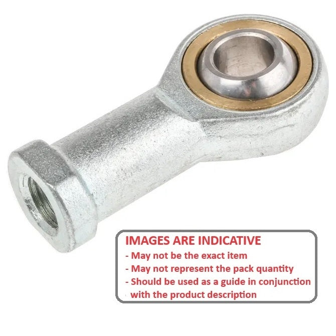 1106765 | REF-140-R-CB (Each) --- Female Rod Ends - 14x74 mm - M14x2 Right - Bronze Lined Steel Rod End