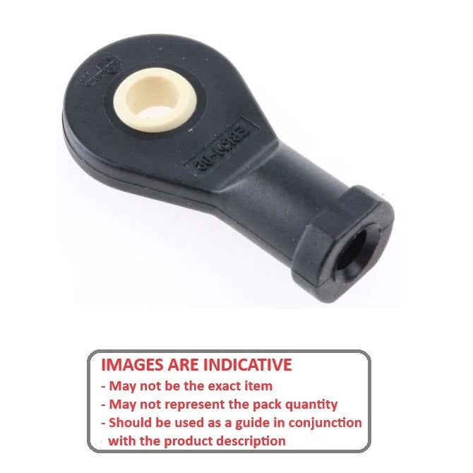 1082438 | REF-080-R-PP-N (PK-10) --- Female Rod Ends - 8x48 mm - M8x1.25 Right Plastic