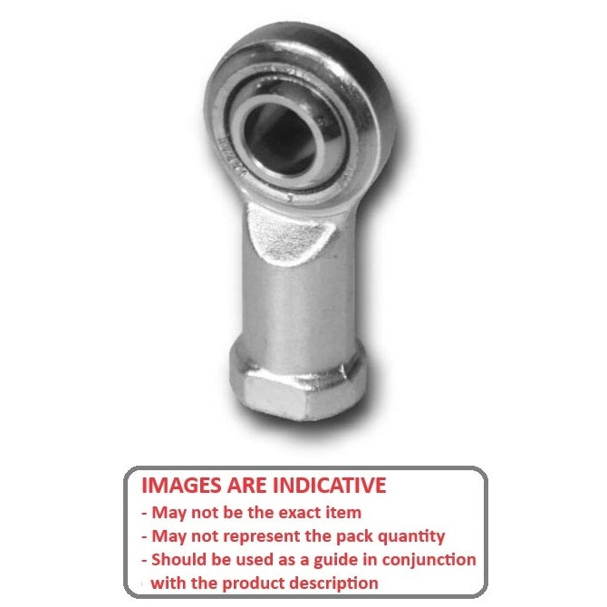 1103275 | REF-127-R-CT (PK-50) --- Female Rod Ends - 12.7x70.64 mm - 1/2-20 UNF Right - Steel with PTFE lined Raceway Rod End