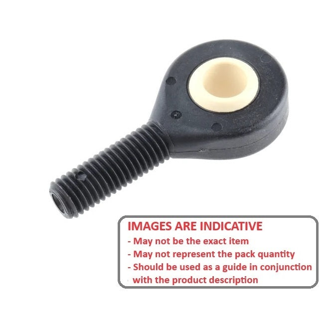 1060604 | REM-048-R-PP --- Male Rod Ends - 4.763 mm x 39.7 mm 10-32 UNF Right