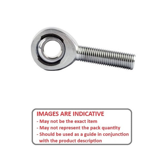 1095166 | REM-111-R-SN (Each) --- Male Rod Ends - 11.113 - mm - 7/16-20 UNF Right - Stainless Steel with Nylon Rod End