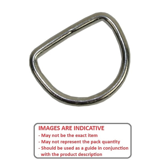 1134275 | BA-755RS (Each) --- D Rings - 25.4x3.48 mm - - - Nickel Plated Steel Ring
